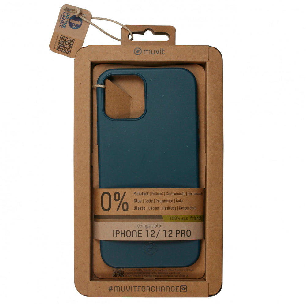Funda Muvit for Change para Apple iPhone 12/12 Pro bambootek dark ocean.