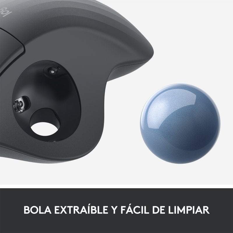 Ratón Logitech Ergo M575 Ratón Trackball Inalámbrico 2000DPI Gris
