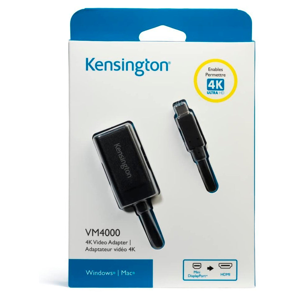 Cable Adaptador Kensington de Vídeo Mini Display Port a HDMI 4K VM4000