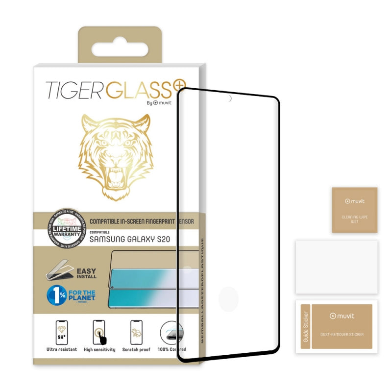 Protector de pantalla Tiger para Samsung Galaxy S20 vidrio templado curvo