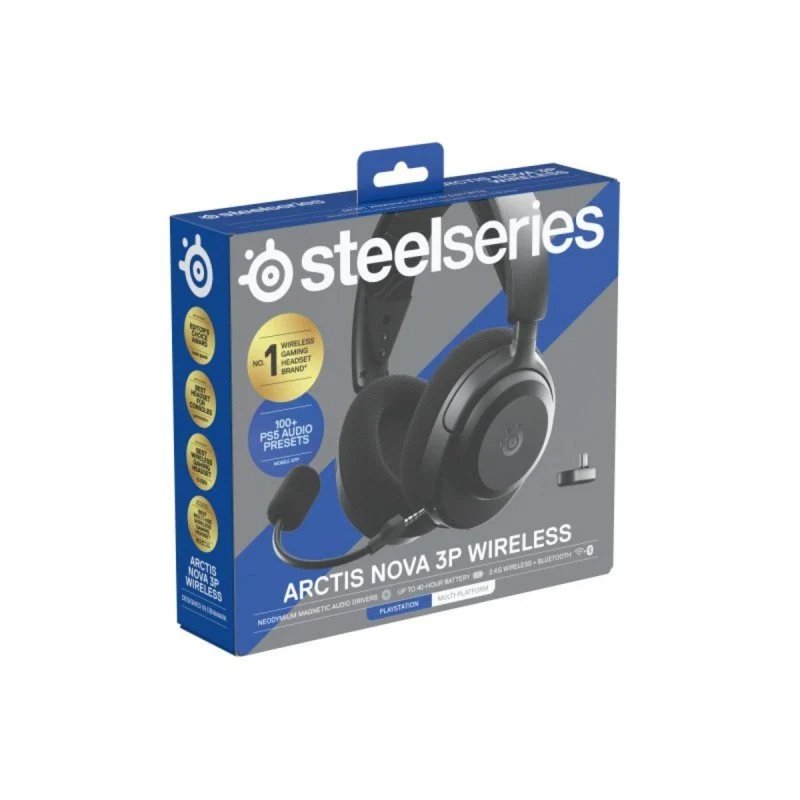 Auriculares Steelseries Arctis Nova 3P Inalámbrico Diadema Juego Negro