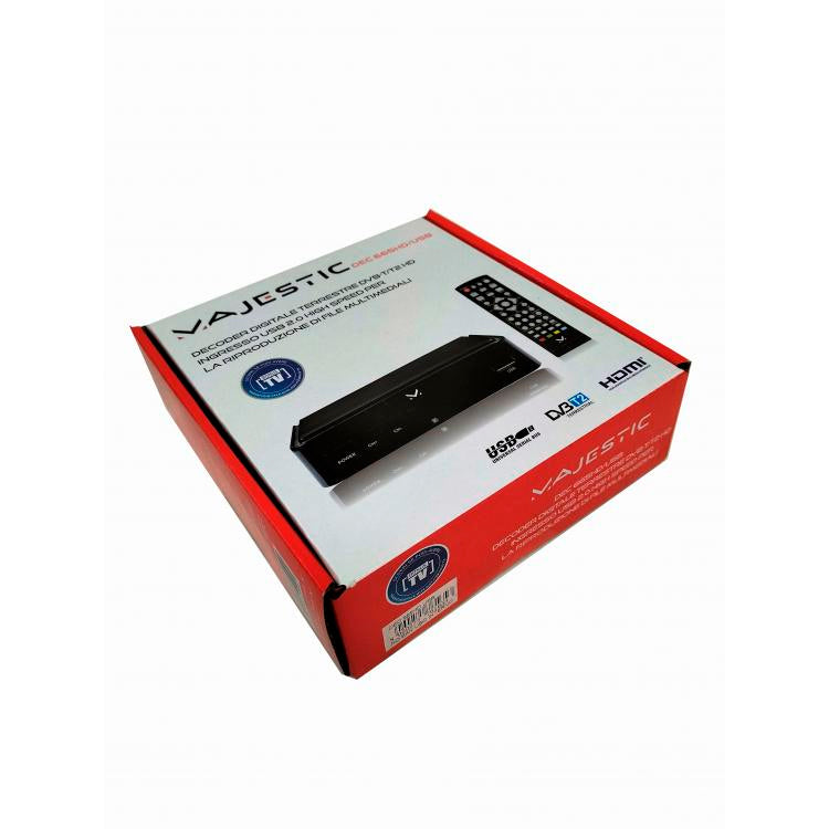 Decodificador Digital terrestre Majestic DEC 665 DVB-T/T2 HD USB