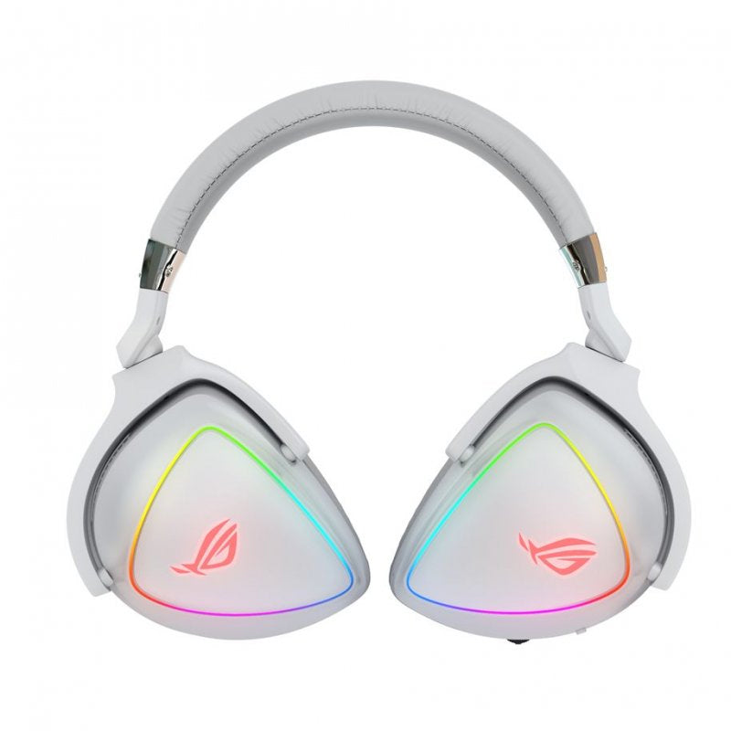 Auriculares Gaming Asus Rog Delta blancos Usado **Falla la luz de uno**
