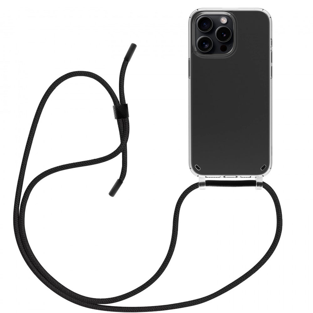 Funda Muvit recycletek para Apple iPhone 15 Pro Max transparente con colgante