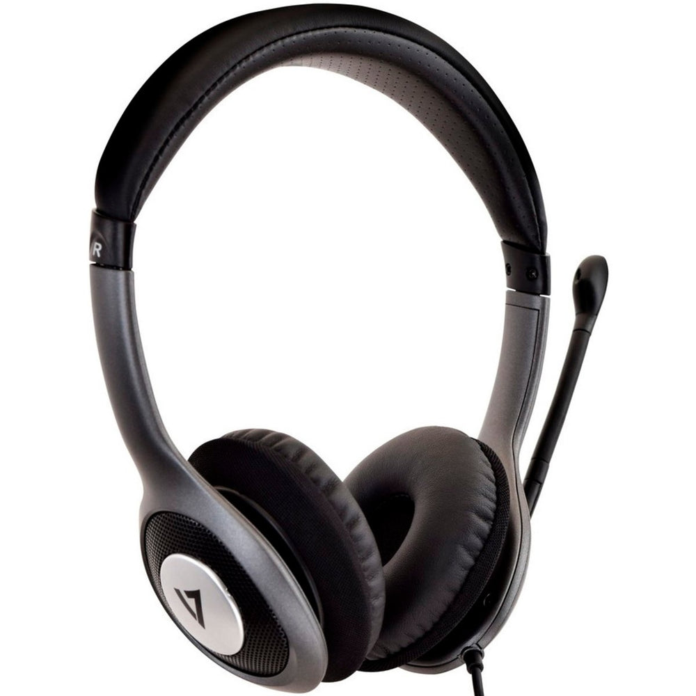 Auriculares V7 Diadema HU521-2EP USB Negro/Plata