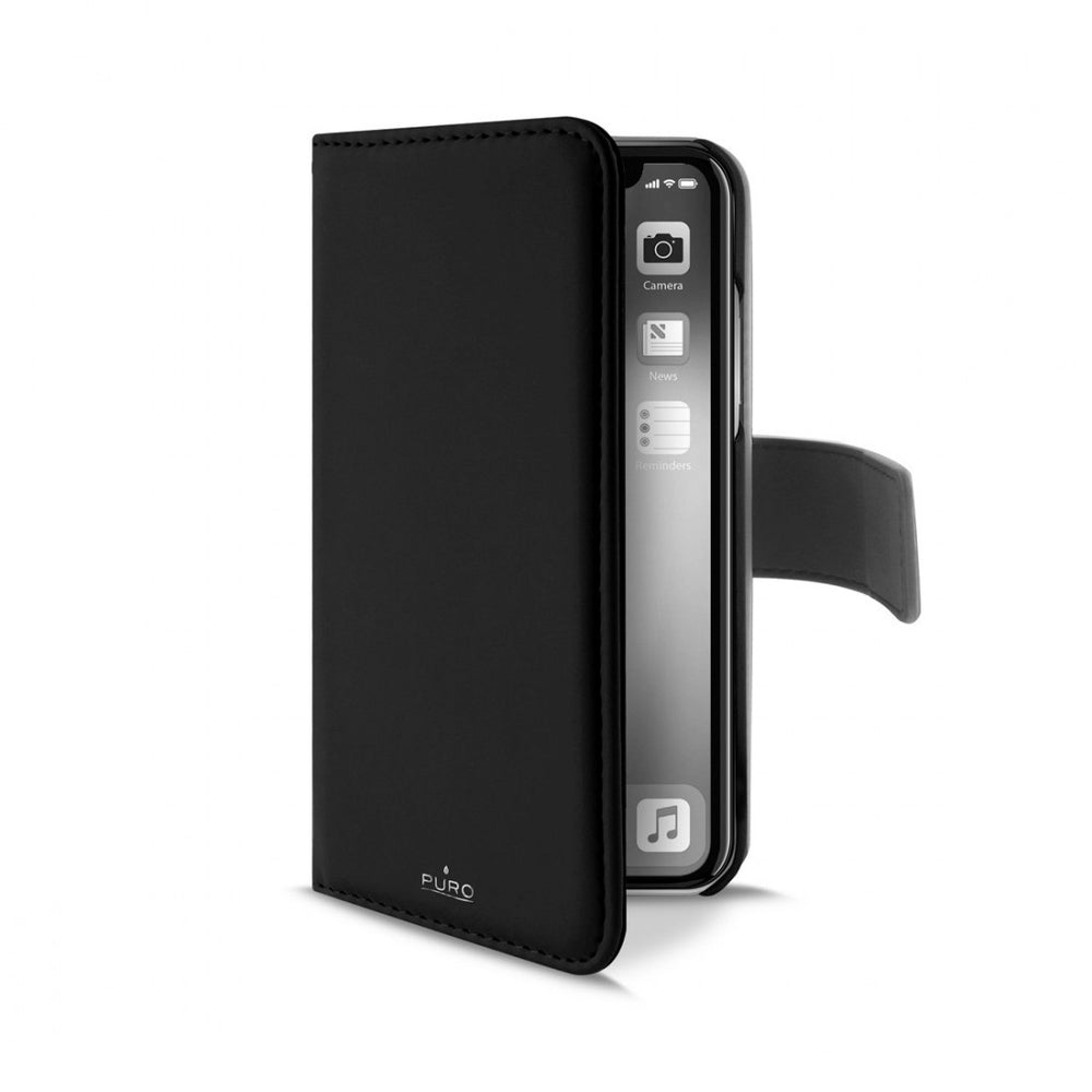 Funda Puro wallet para Apple iPhone XS/X + carcasa extraíble negra