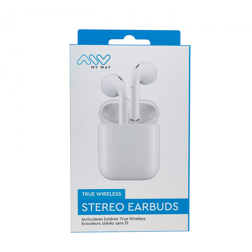 Auriculares estéreo Myway Bluetooth touch control blancos