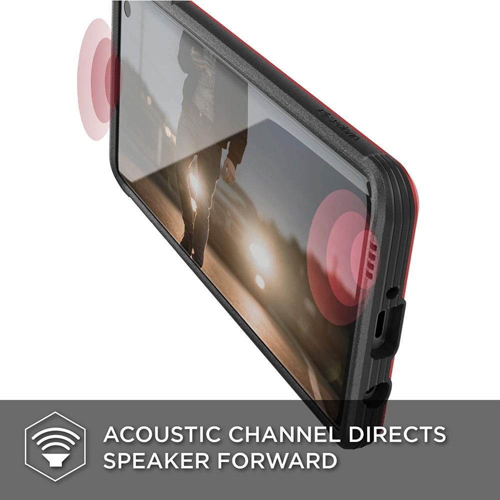 Carcasa X-Doria Defense Shield para Samsung Galaxy S10 roja.