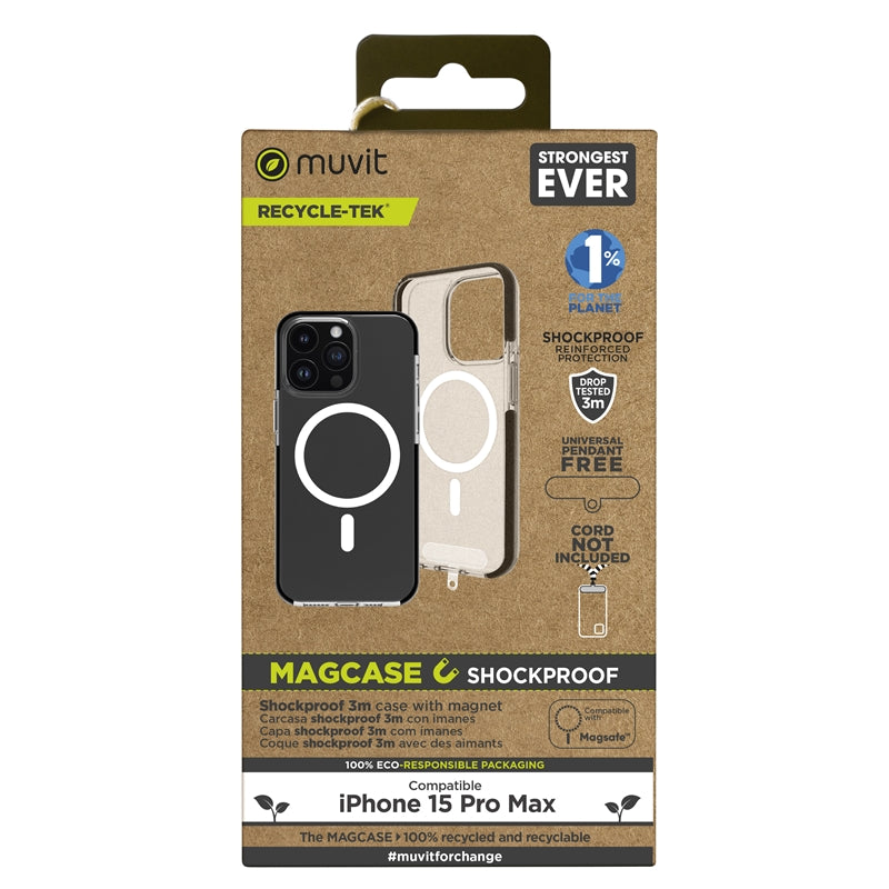 Funda Muvit for Change recycletek Magsafe para Apple iPhone 15 Pro Max