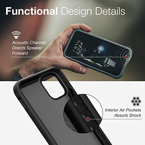 Funda Defense Prime para Apple iPhone 11 Pro Max color negro.