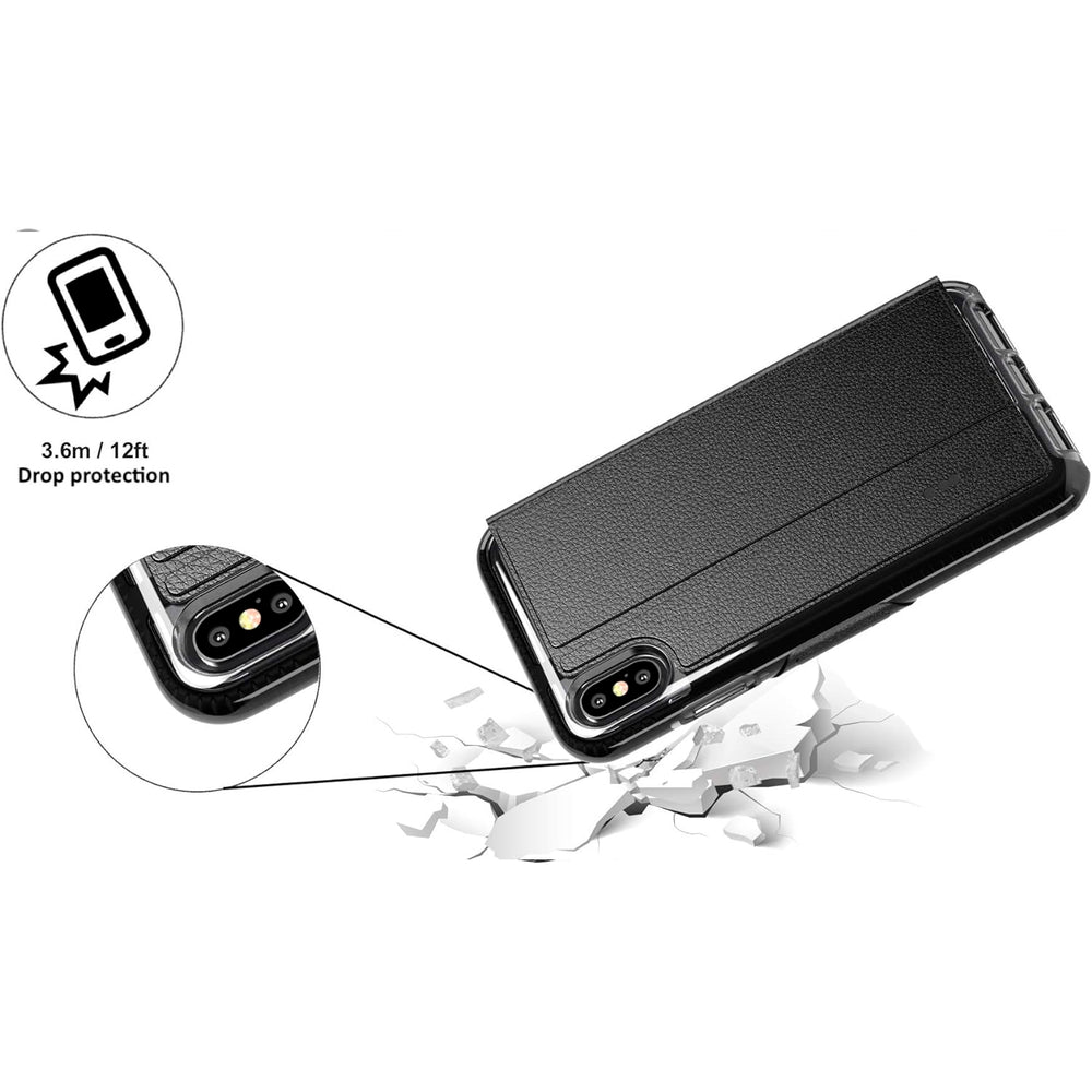 Funda Protectora Tech21 Evo Wallet con tarjetero para Apple iPhone XS MAX negro