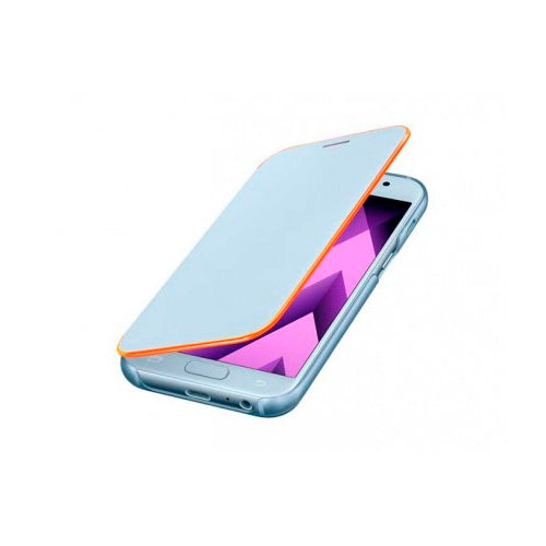 Funda original Samsung Neon Flip Cover para Samsung Galaxy A3 (2017) color azul