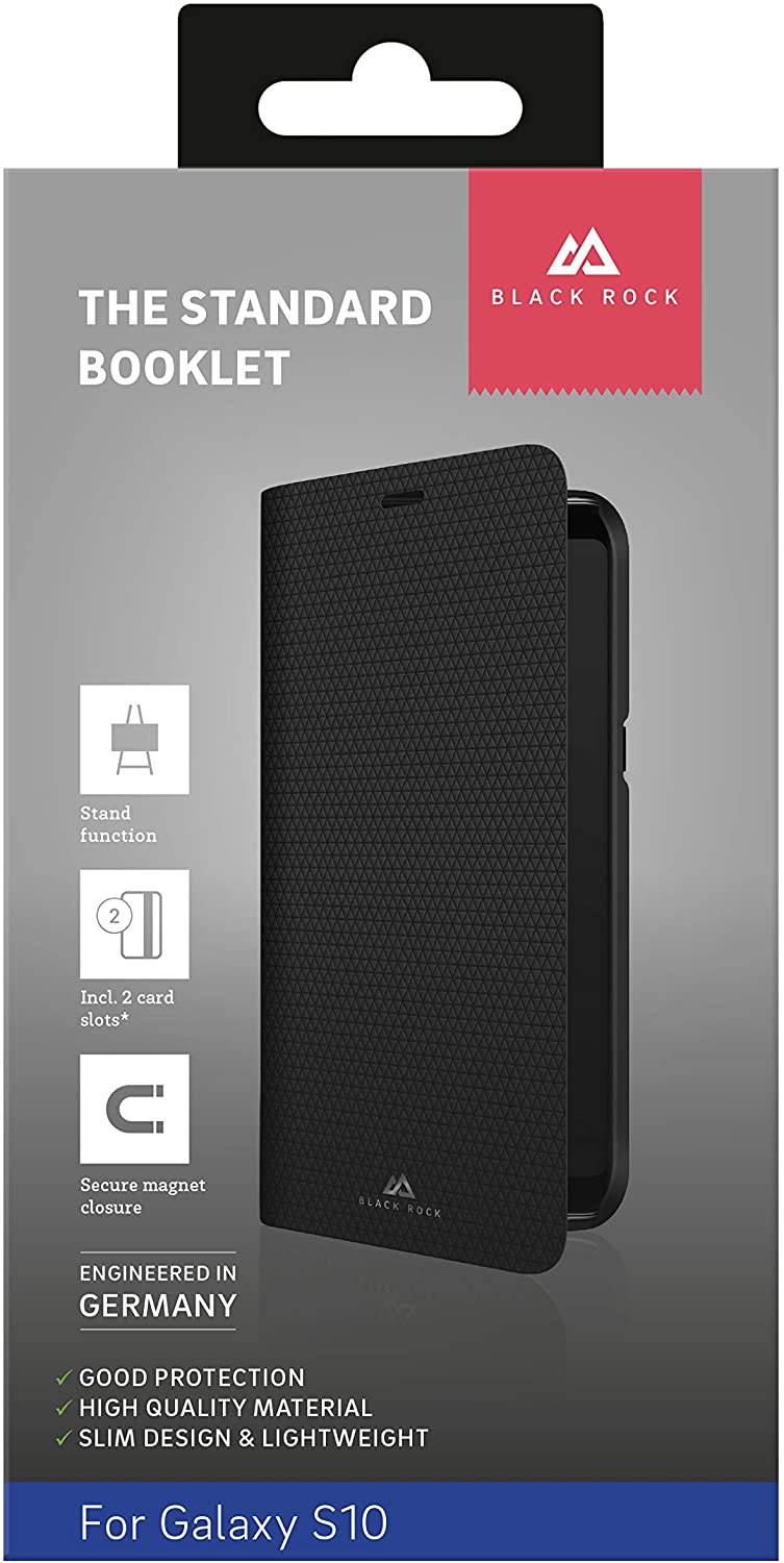 Funda Black Rock para Samsung Galaxy S10 Booklet negra