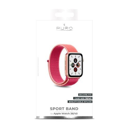 Correa para Apple Watch Puro Icon Nylon 40mm color rosa