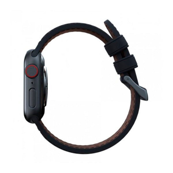 Correa Njord Vindur Gris Oscuro para Apple Watch 44/45 mm piel de salmón