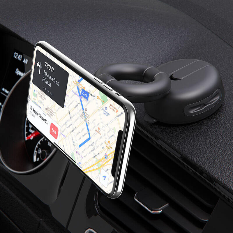 Soporte PopSockets coche salpicadero y parabrisas negro