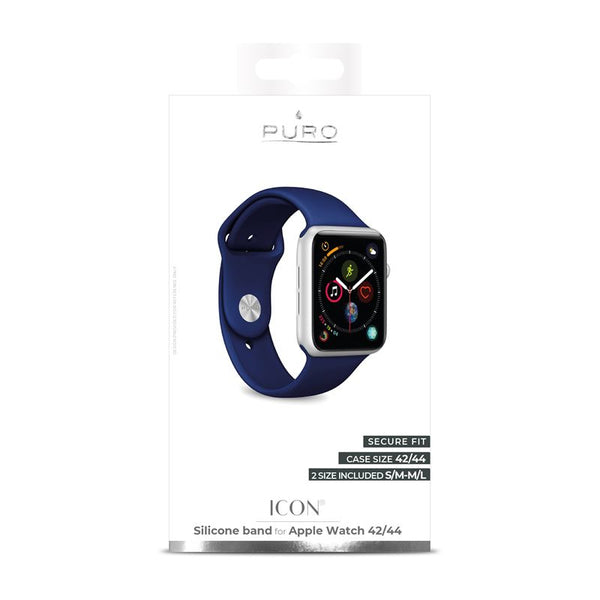 Correa para Apple Watch Puro silicona 42-44mm azul oscuro