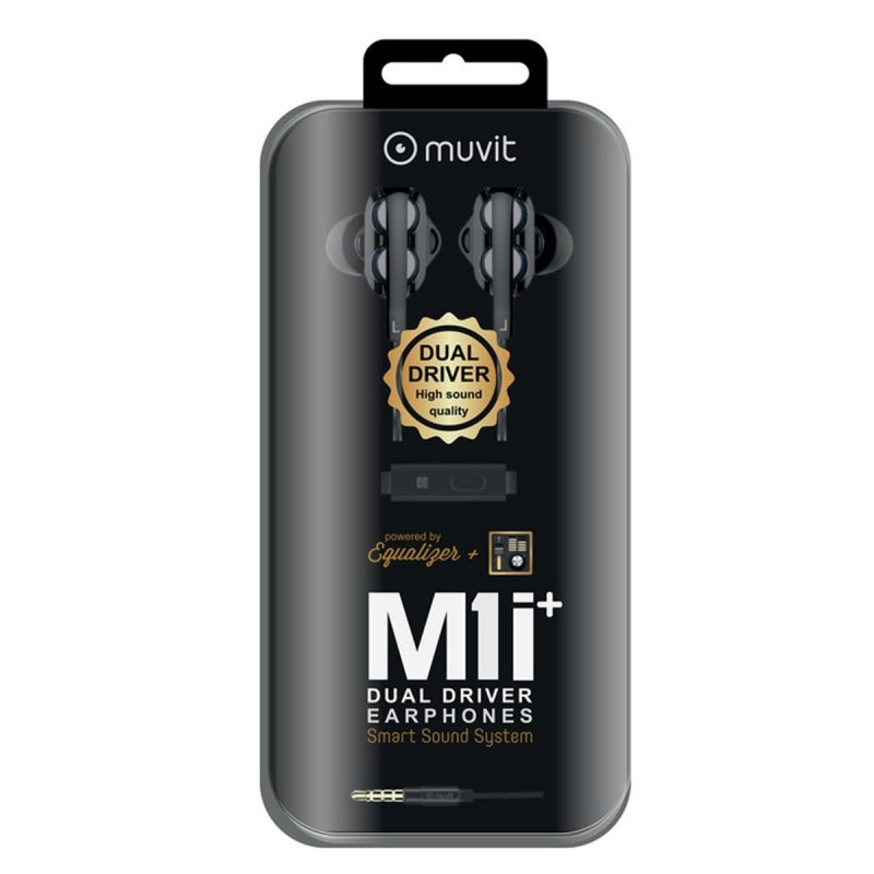 Auriculares Muvit M1i+ 3,5 mm negro