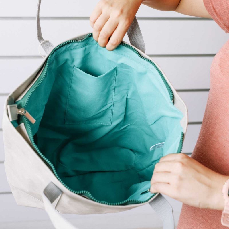 Ksix Bolso Shopping Bag Eco Kraft Gris