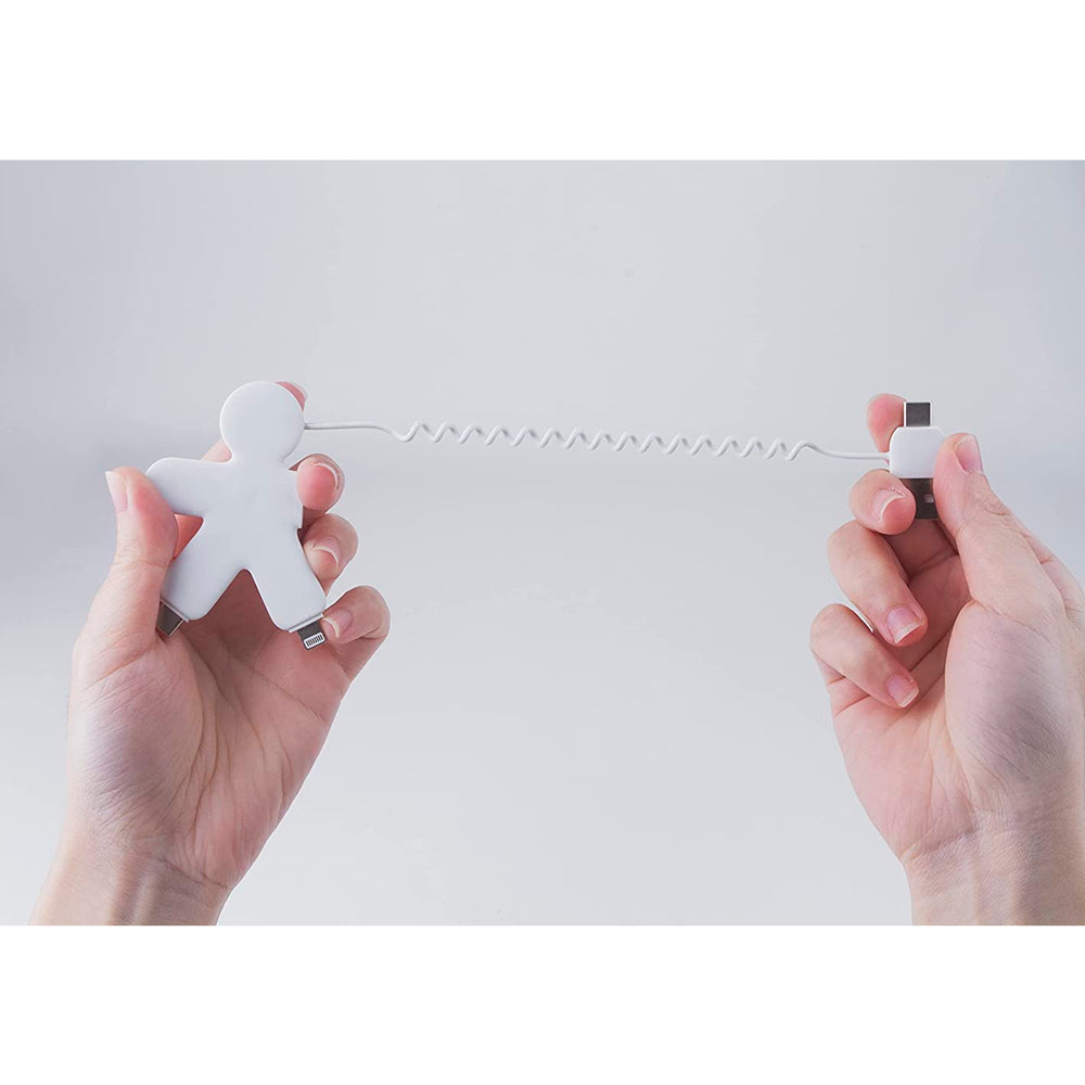 Cable multi cargador USB universal 2 en 1 Xoopar Buddy Cable Blanco