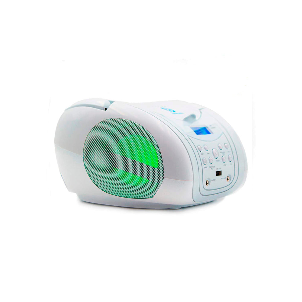 Reproductor CD Lauson CP756 – Boombox Blanco Usado **Sin embalaje original**