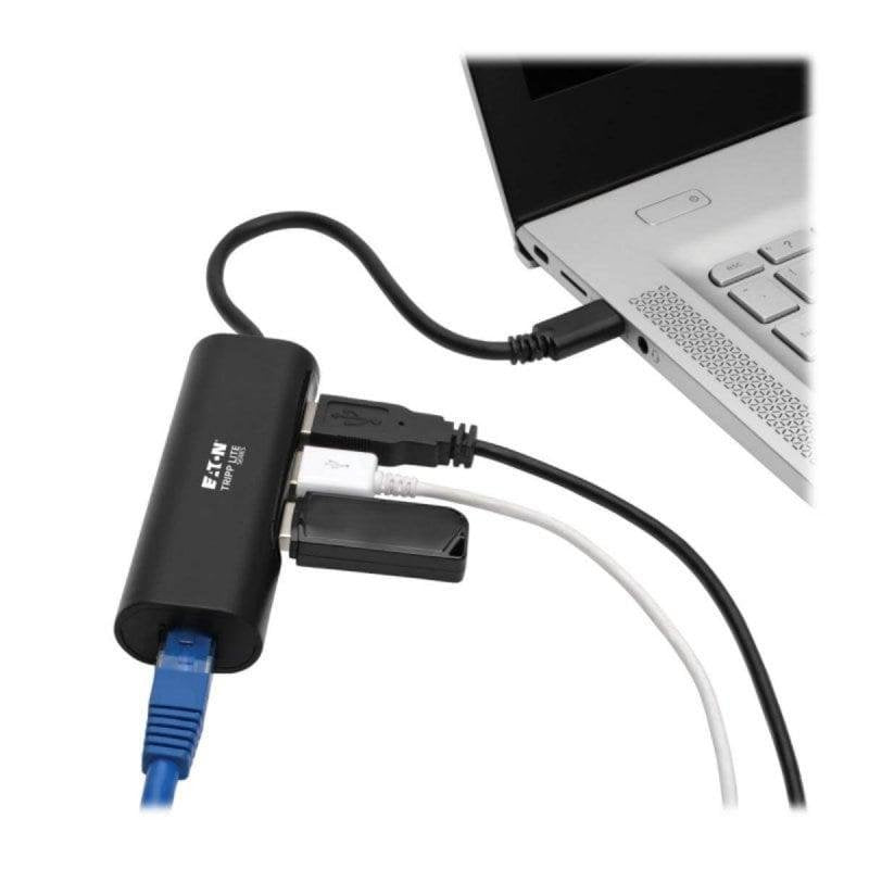 Adaptador USB-C Tripp Lite U460-003-3A1GB Hub 3xUSB 3.1 Gen1 Ethernet Gigabit