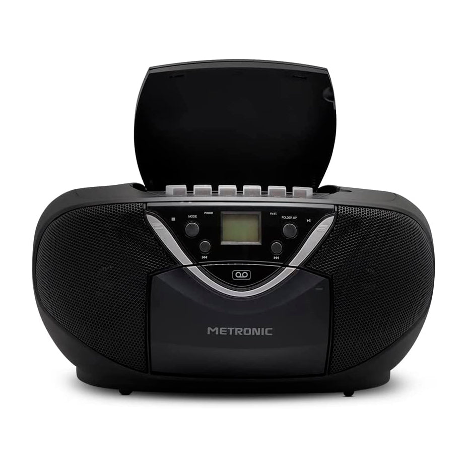 Radio Metronic 477131 Radio CD con Cassete MP3 Negro