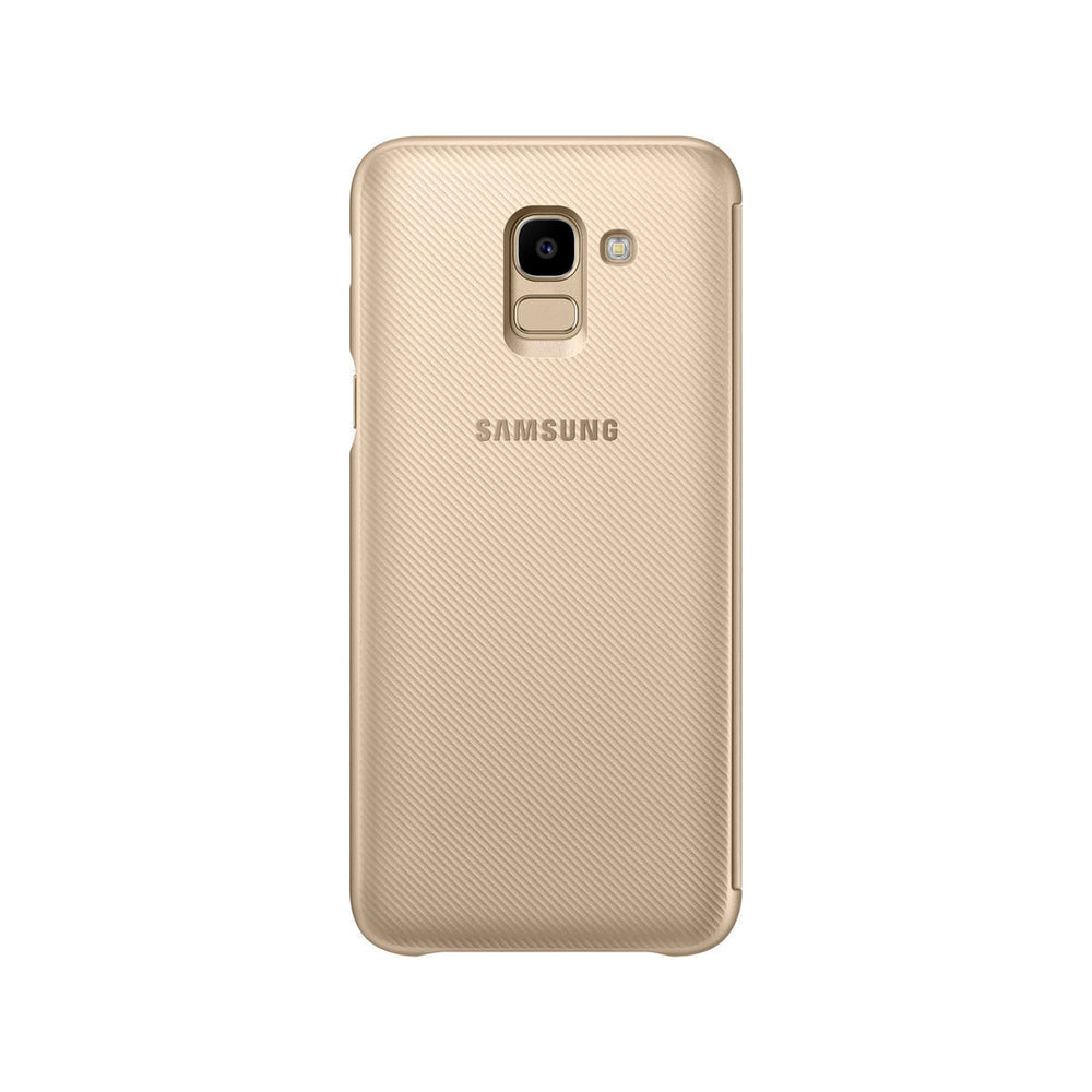 Funda original Samsung Flip Wallet para Samsung Galaxy J6 dorado