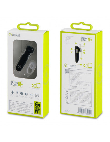 Auricular Muvit mono wireless negro (NUEVO)