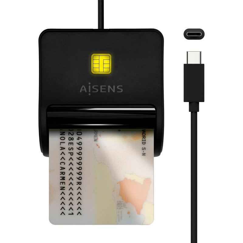 Lector de DNI Aisens ASCR-SN03C-BK USB-C