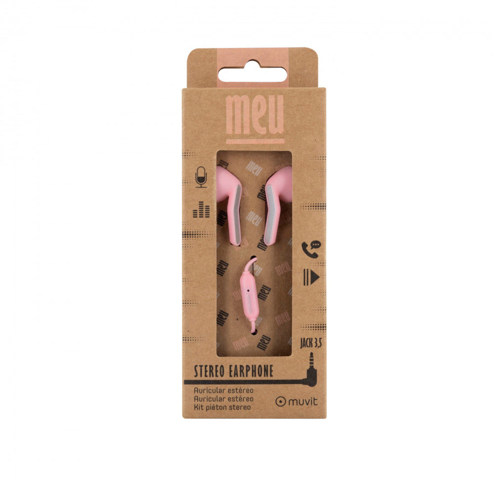 Auriculares Muvit estereo MEU 3.5mm rosa