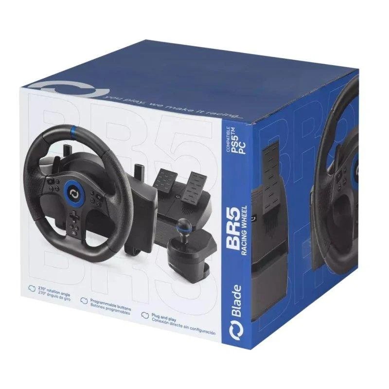 Volante Blade BR5 Wheel para PS5 con Pedales y Retroalimentación Háptica Usado