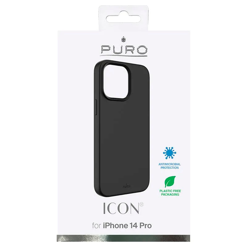 Funda PURO Silicona Icon para Apple iPhone 14 Pro negra Usada