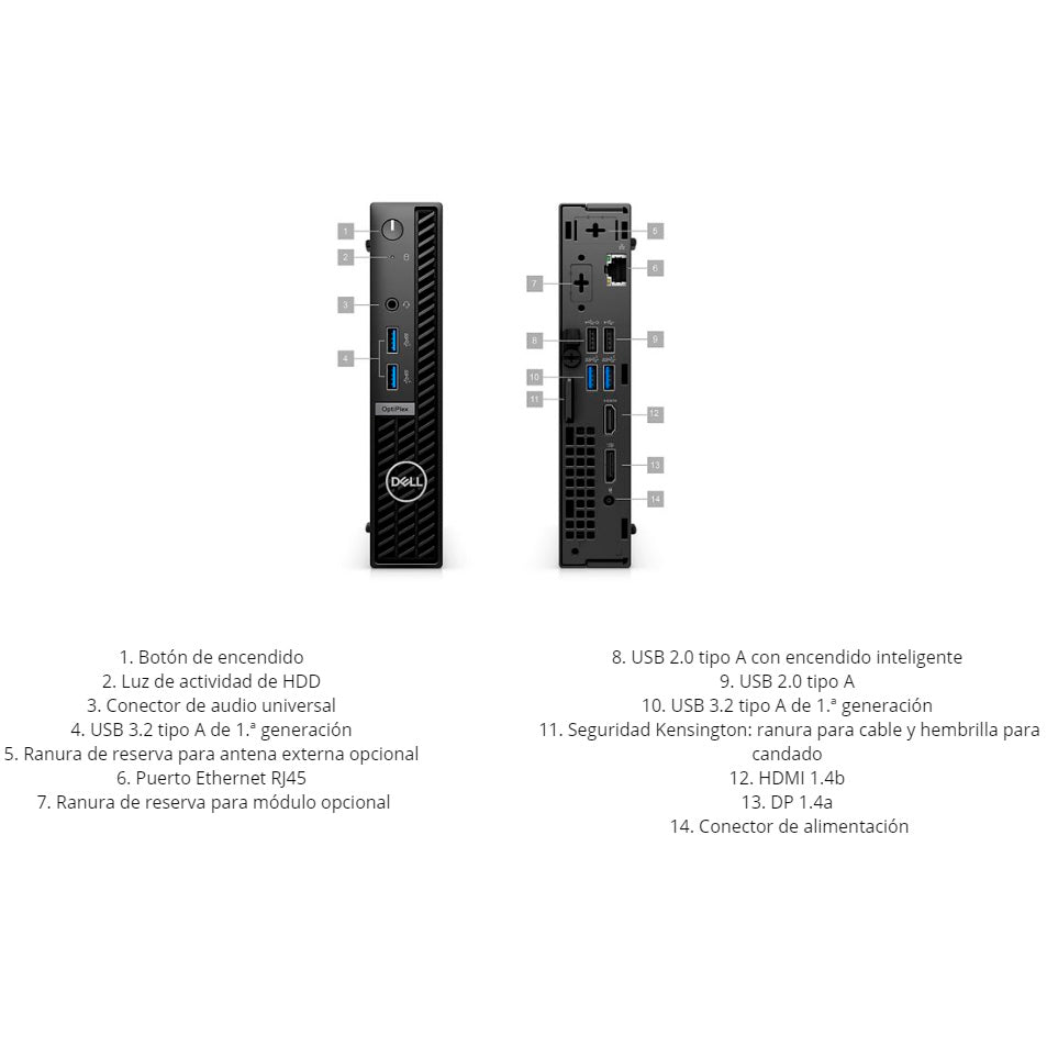 Mini PC Dell Optiplex 7010 Intel Core i5-13500T 8GB DDR4-SDRAM 256 GB SSD W11Pro