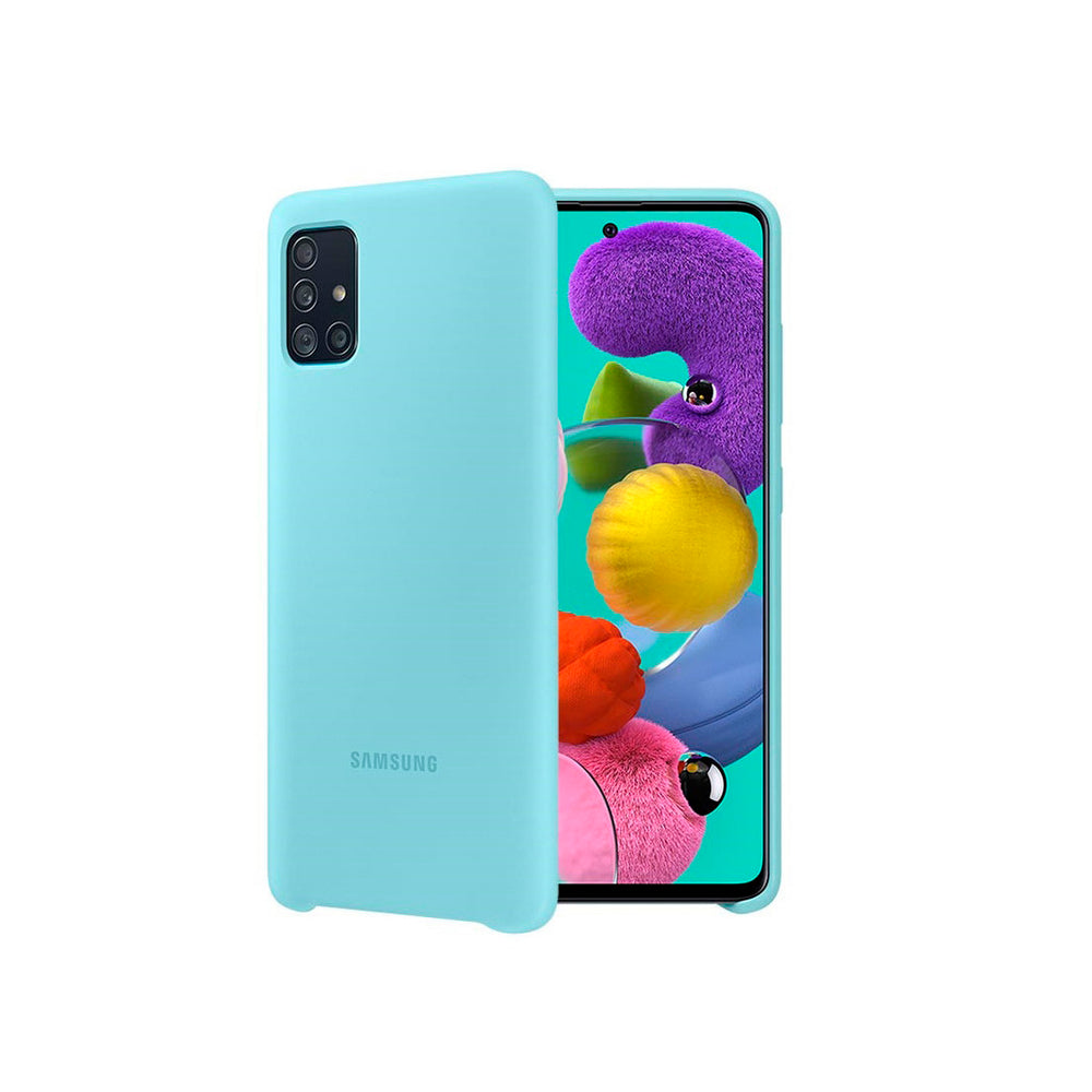 Funda original Samsung de silicona para Samsung Galaxy A51 Azul