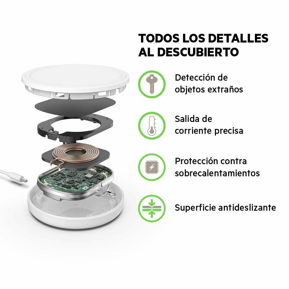 Base de carga Inalambrica Belkin Qi 10W Blanca *Embalaje dañado, producto nuevo*