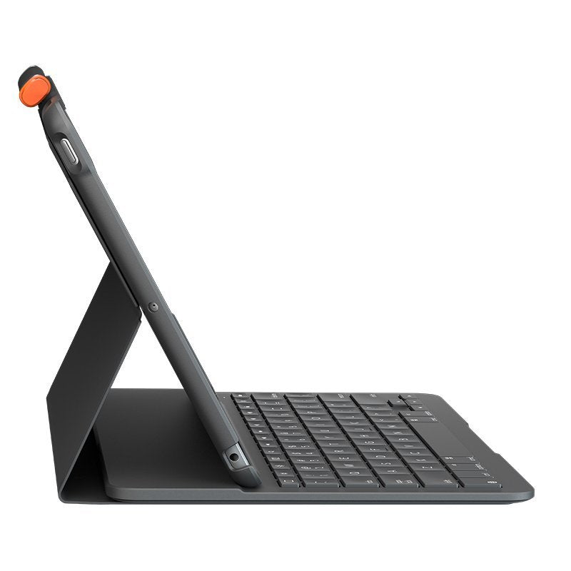Funda con Teclado Logitech Slim Folio Bluetooth Gris para iPad 7/8 Gen. Usada