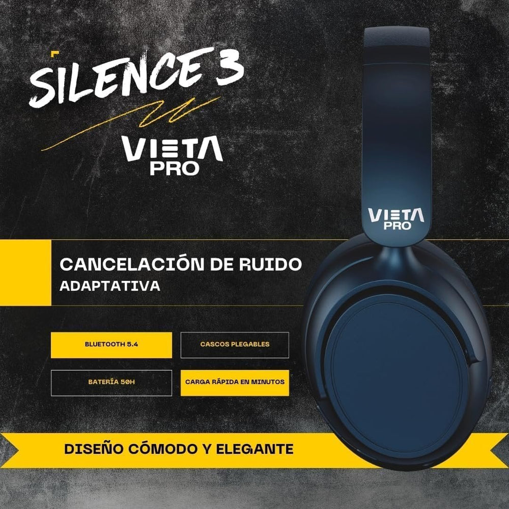 Auriculares inalámbricos Vieta Pro Silence 3 Noise Cancelling Azul Usado