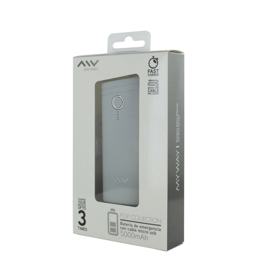 Power Bank Myway MWCHP0092 5000mAh USB/Micro USB Gris