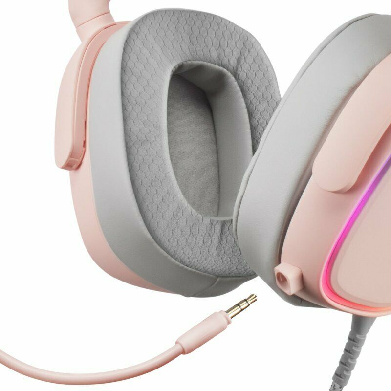 Auriculares Gaming Mars Gaming MHAX rosas **No incluye el micro**.