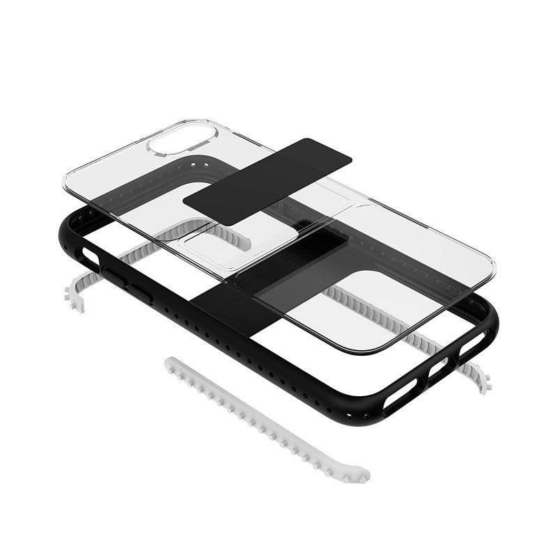 Funda Puro Impact Pro para Apple iPhone 6/6S/7/8 transparente/negro