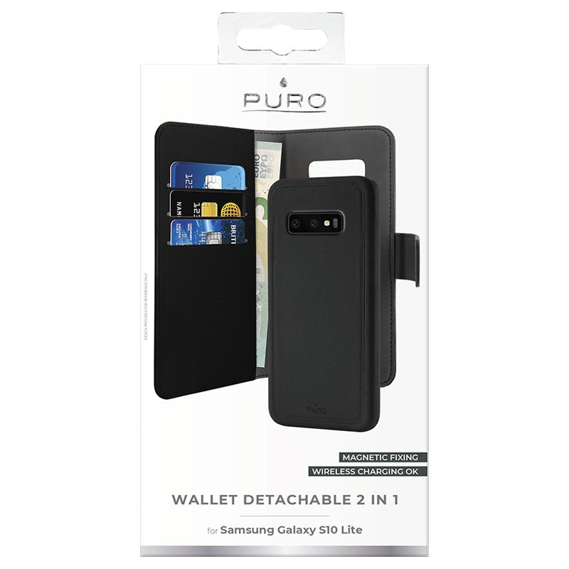 Puro Funda magnética 2 en 1 para Samsung Galaxy s10e negro.