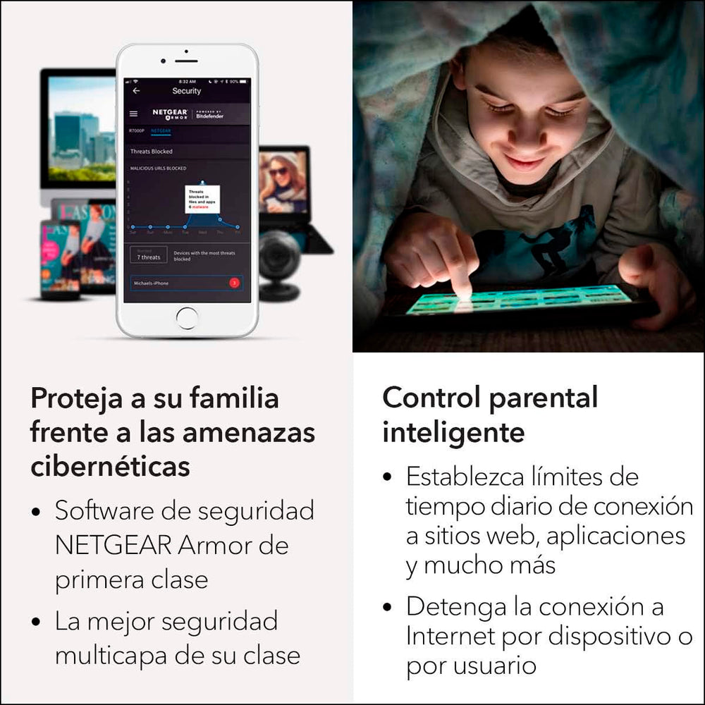 Sistema WiFi Mesh Netgear Orbi RBK12-100PES 2 Unidades Doble Banda