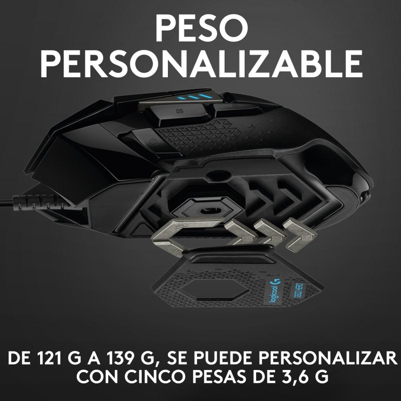 Logitech G502 Hero Ratón Gaming 25600DPI Usado