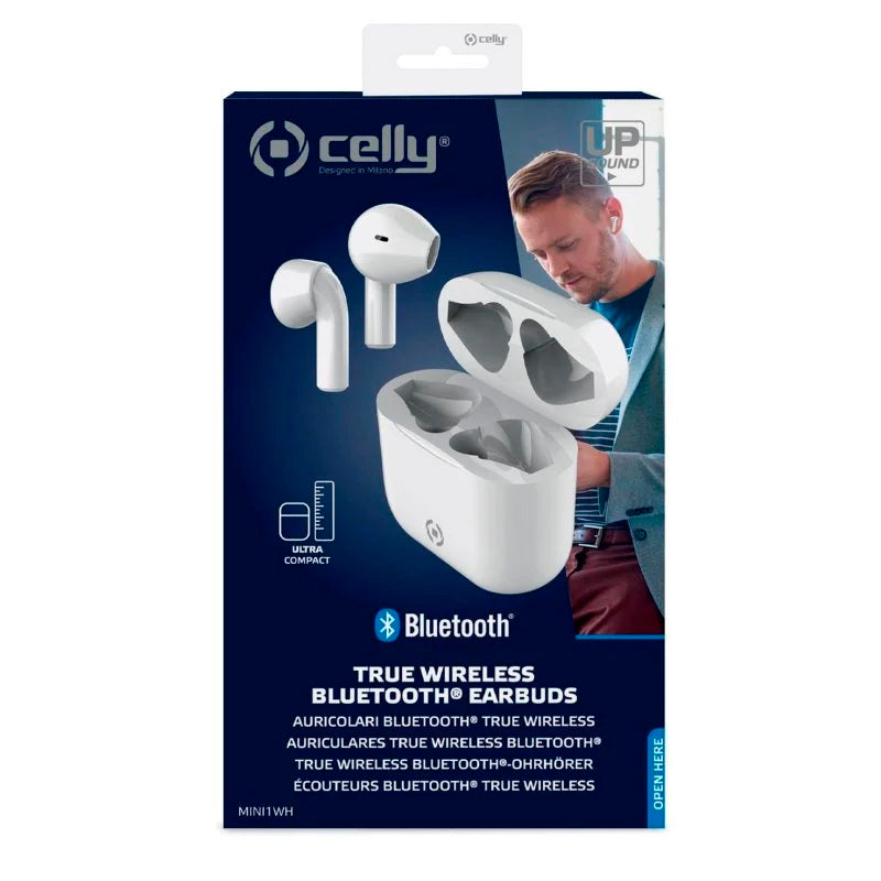 Auriculares inalámbricos Celly Mini 1 Blancos (NUEVO)