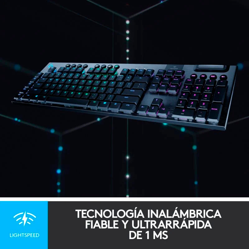 Teclado Mecánico Logitech G915 Gaming Inalámbrico RGB GL Táctil en español Usado