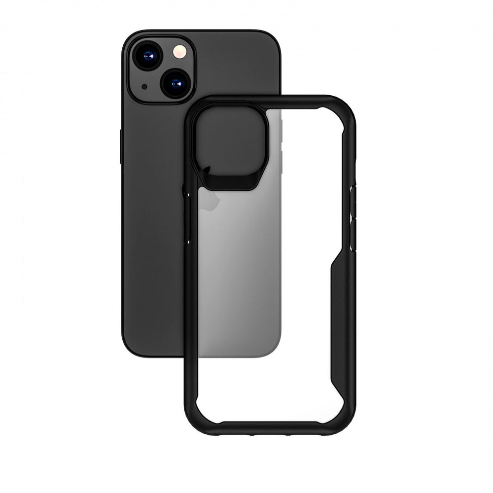 Funda Muvit for Change Shockproof 2m para Apple iPhone 13 transparente/negra