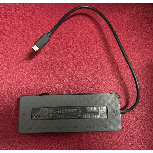 HUB HP 50H55AA USB 3.2 Gen 2 (3.1 Gen 2) Type-C Negro Usado *Tiene un golpe*