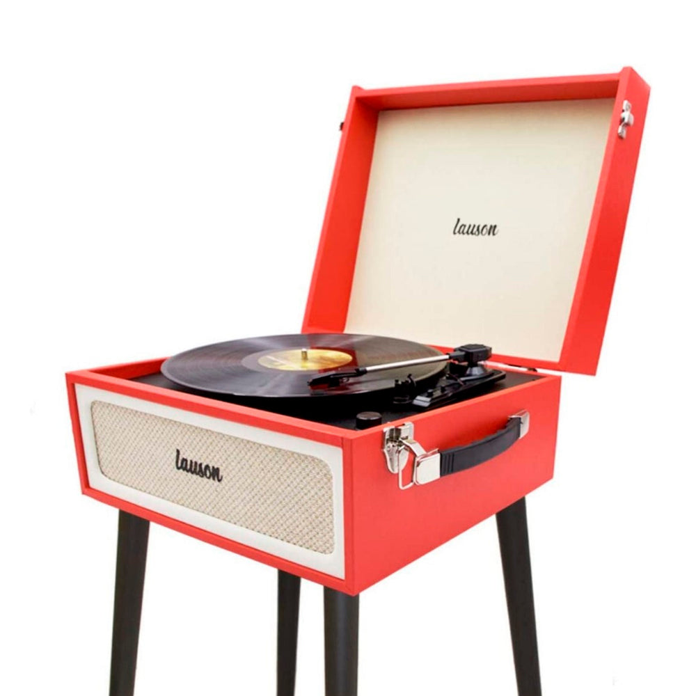 Tocadiscos con mueble Lauson YT078 Retro con Bluetooth rojo Usado *Sin emb.orig*