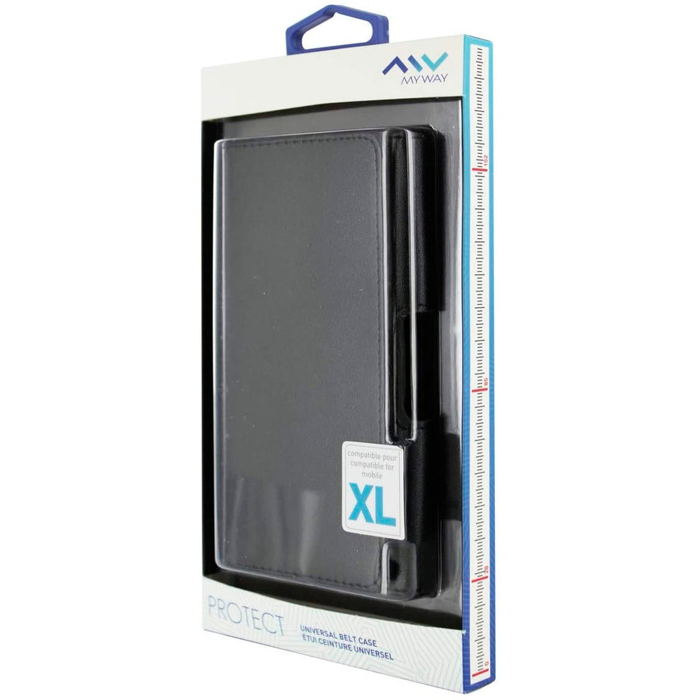 Funda para móvil. Cinturón riñonera Myway tamaño XL negro.